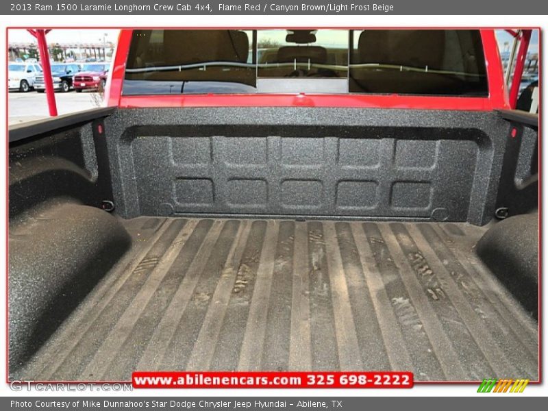 Flame Red / Canyon Brown/Light Frost Beige 2013 Ram 1500 Laramie Longhorn Crew Cab 4x4