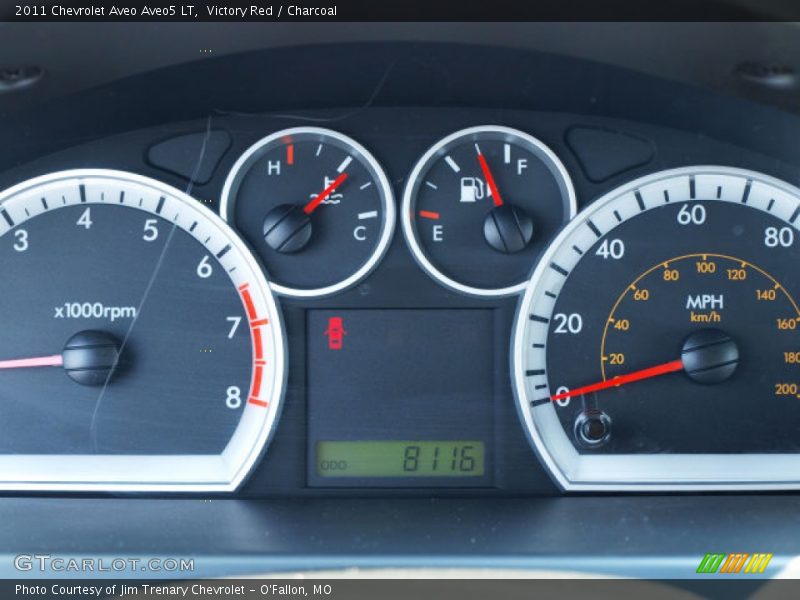 Victory Red / Charcoal 2011 Chevrolet Aveo Aveo5 LT