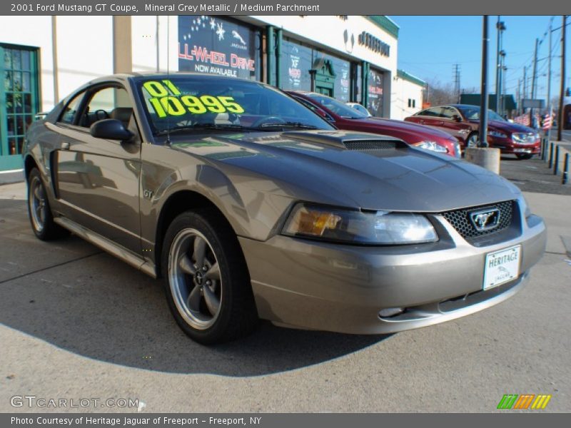 Mineral Grey Metallic / Medium Parchment 2001 Ford Mustang GT Coupe