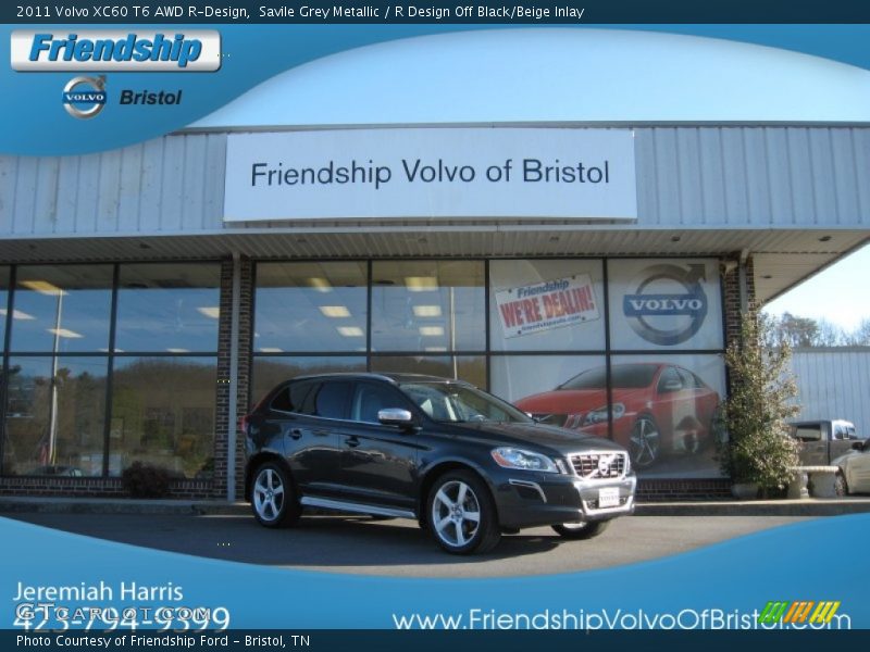 Savile Grey Metallic / R Design Off Black/Beige Inlay 2011 Volvo XC60 T6 AWD R-Design