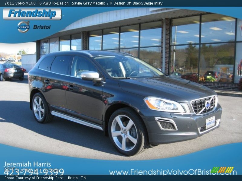 Savile Grey Metallic / R Design Off Black/Beige Inlay 2011 Volvo XC60 T6 AWD R-Design