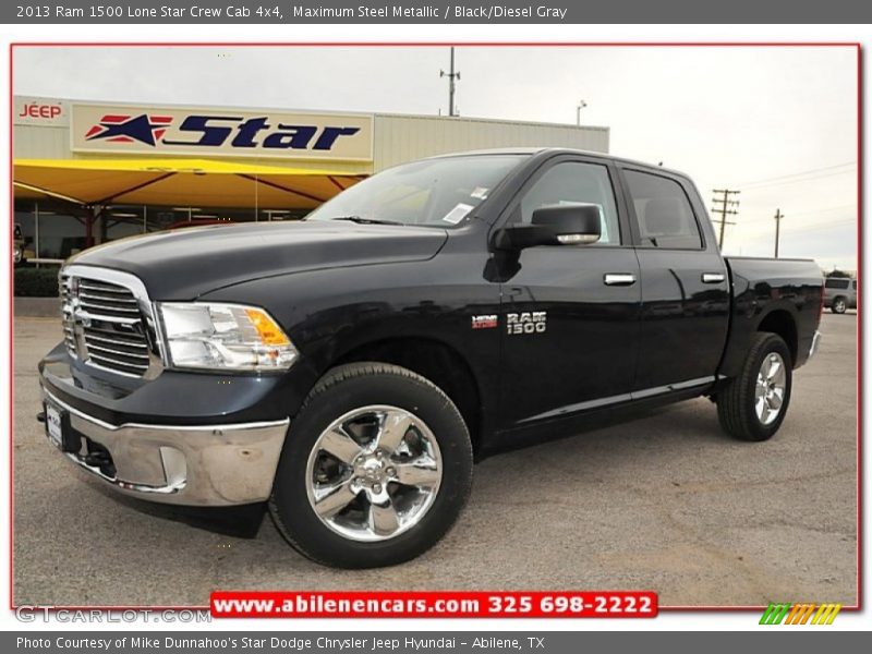 Maximum Steel Metallic / Black/Diesel Gray 2013 Ram 1500 Lone Star Crew Cab 4x4