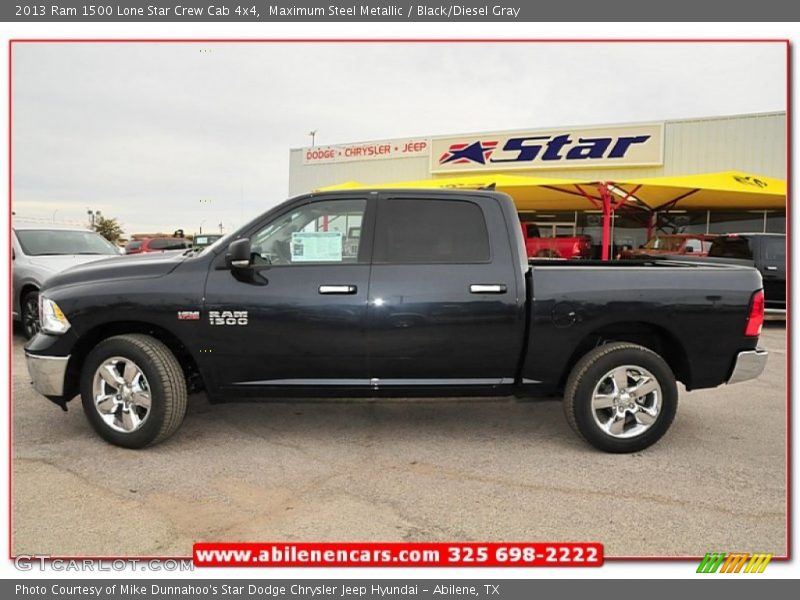 Maximum Steel Metallic / Black/Diesel Gray 2013 Ram 1500 Lone Star Crew Cab 4x4