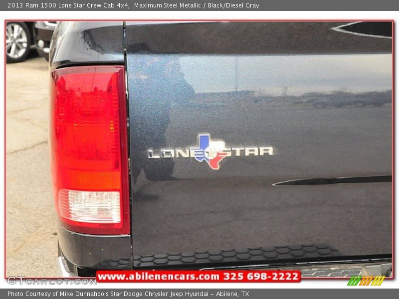Maximum Steel Metallic / Black/Diesel Gray 2013 Ram 1500 Lone Star Crew Cab 4x4