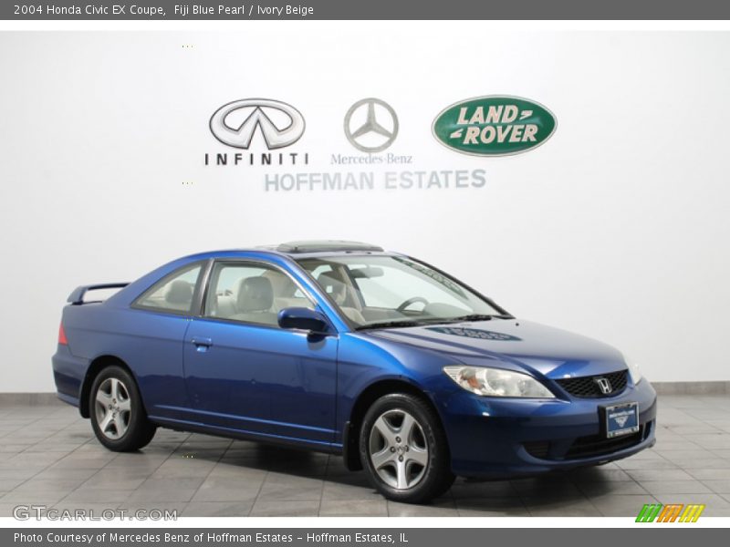 Fiji Blue Pearl / Ivory Beige 2004 Honda Civic EX Coupe