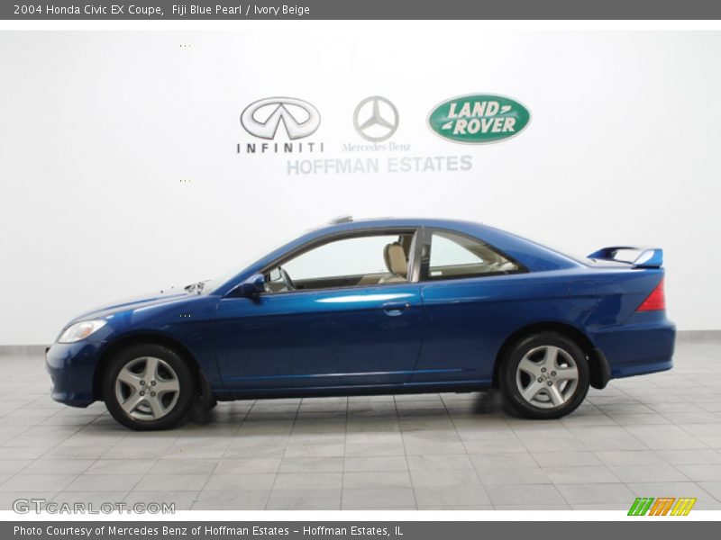 Fiji Blue Pearl / Ivory Beige 2004 Honda Civic EX Coupe