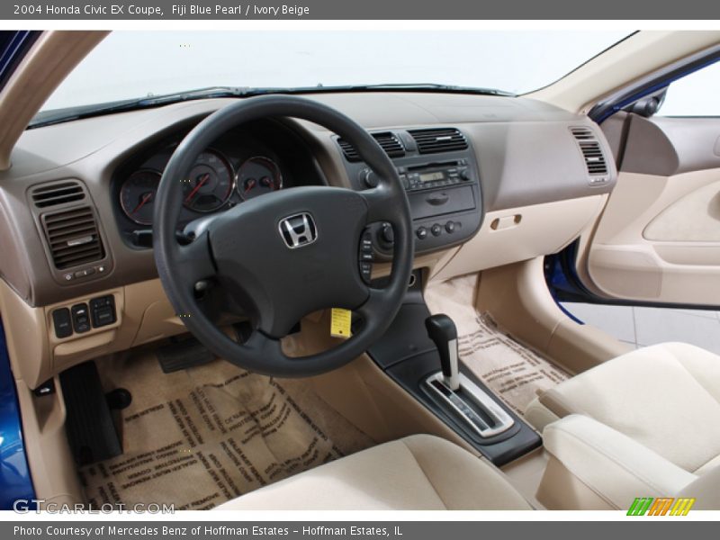 Fiji Blue Pearl / Ivory Beige 2004 Honda Civic EX Coupe