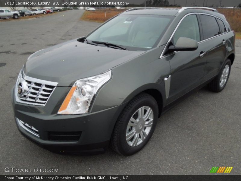 Evolution Green Metallic / Shale/Ebony 2013 Cadillac SRX Luxury FWD