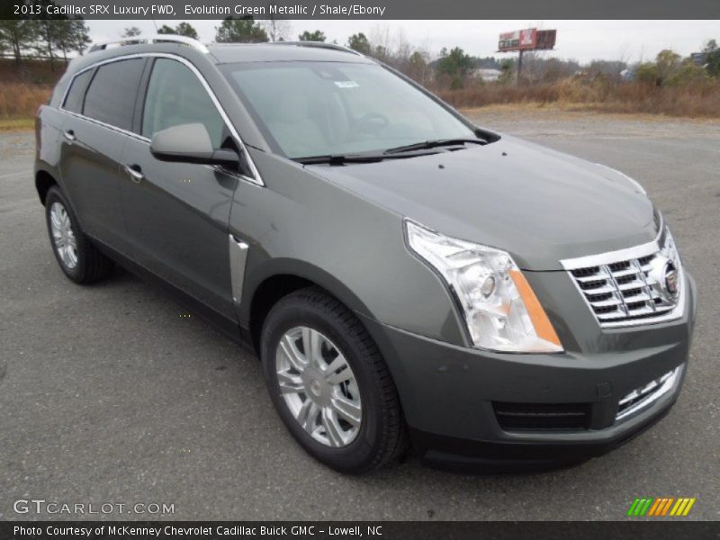 Evolution Green Metallic / Shale/Ebony 2013 Cadillac SRX Luxury FWD
