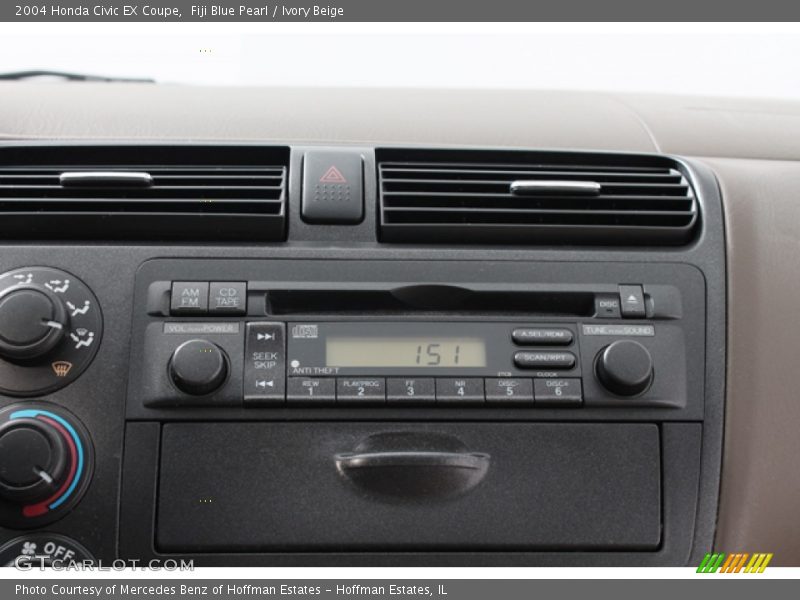 Fiji Blue Pearl / Ivory Beige 2004 Honda Civic EX Coupe
