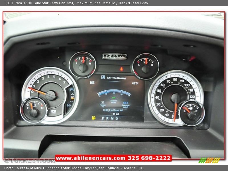 Maximum Steel Metallic / Black/Diesel Gray 2013 Ram 1500 Lone Star Crew Cab 4x4