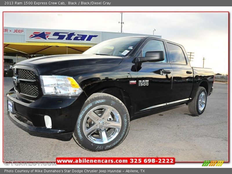 Black / Black/Diesel Gray 2013 Ram 1500 Express Crew Cab