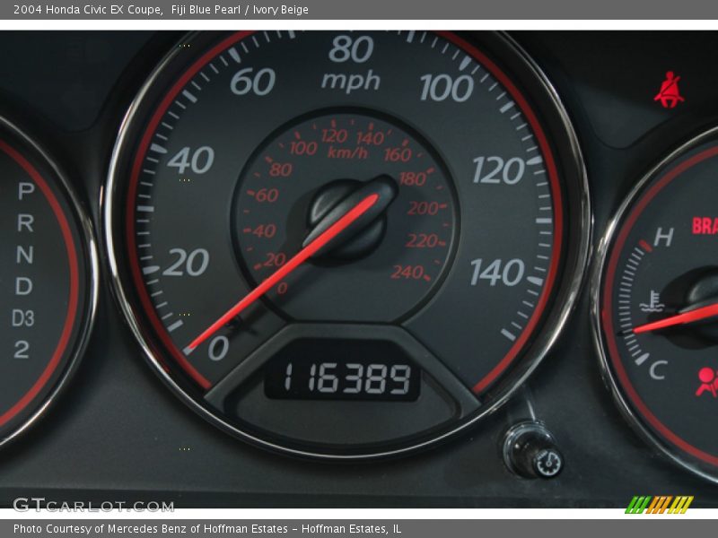 Fiji Blue Pearl / Ivory Beige 2004 Honda Civic EX Coupe
