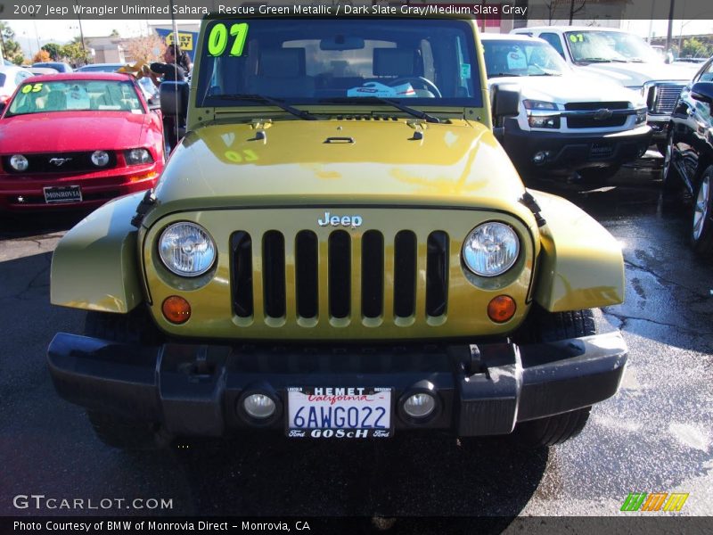 Rescue Green Metallic / Dark Slate Gray/Medium Slate Gray 2007 Jeep Wrangler Unlimited Sahara