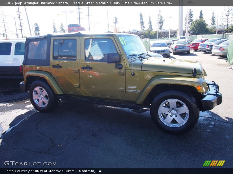 Rescue Green Metallic / Dark Slate Gray/Medium Slate Gray 2007 Jeep Wrangler Unlimited Sahara