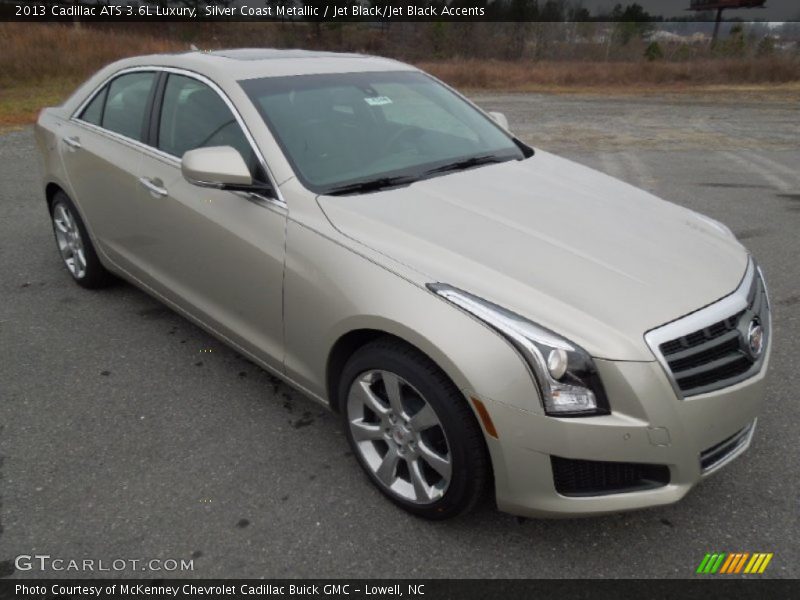 Silver Coast Metallic / Jet Black/Jet Black Accents 2013 Cadillac ATS 3.6L Luxury