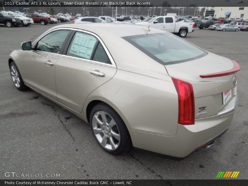 Silver Coast Metallic / Jet Black/Jet Black Accents 2013 Cadillac ATS 3.6L Luxury