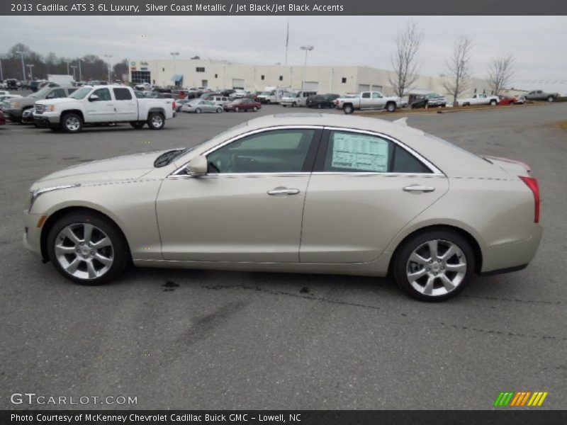Silver Coast Metallic / Jet Black/Jet Black Accents 2013 Cadillac ATS 3.6L Luxury
