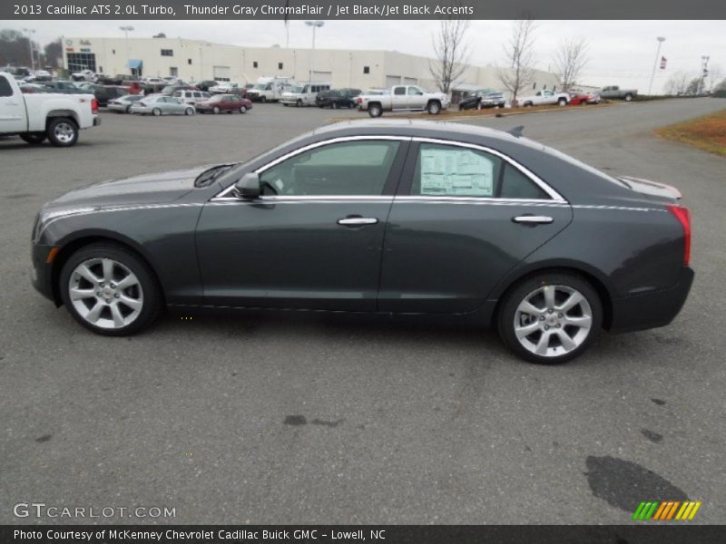 Thunder Gray ChromaFlair / Jet Black/Jet Black Accents 2013 Cadillac ATS 2.0L Turbo