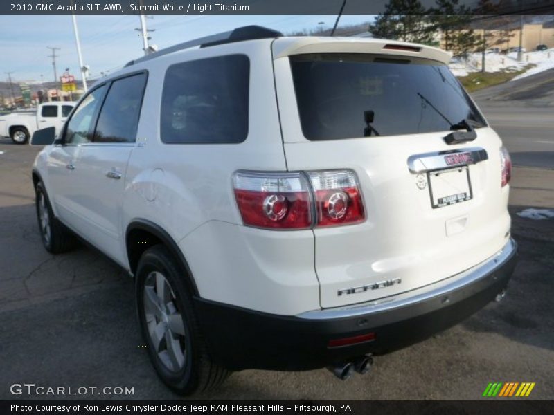 Summit White / Light Titanium 2010 GMC Acadia SLT AWD