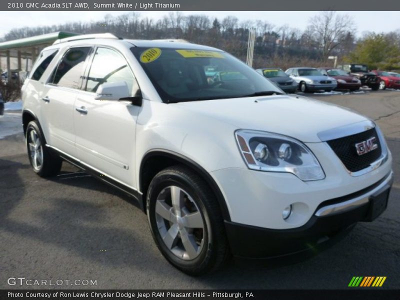 Summit White / Light Titanium 2010 GMC Acadia SLT AWD