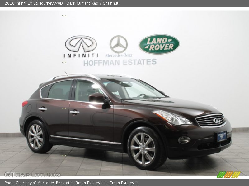 Dark Current Red / Chestnut 2010 Infiniti EX 35 Journey AWD