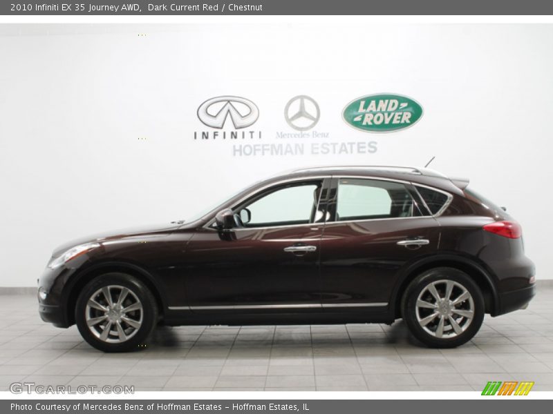 Dark Current Red / Chestnut 2010 Infiniti EX 35 Journey AWD