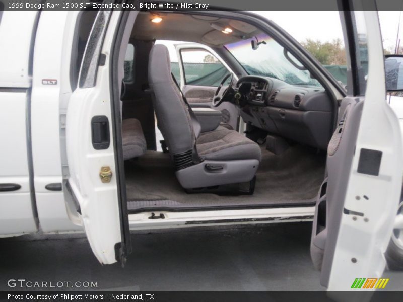 Bright White / Mist Gray 1999 Dodge Ram 1500 SLT Extended Cab