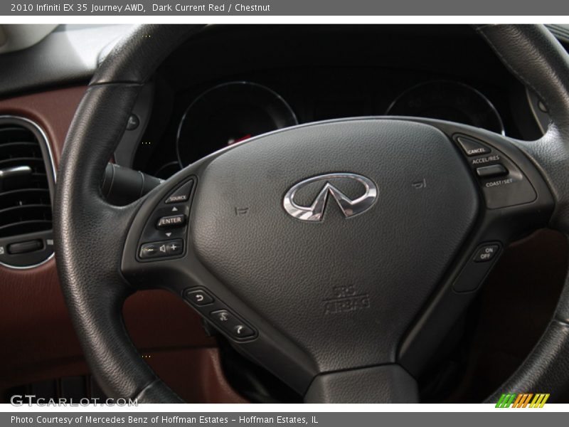 Dark Current Red / Chestnut 2010 Infiniti EX 35 Journey AWD