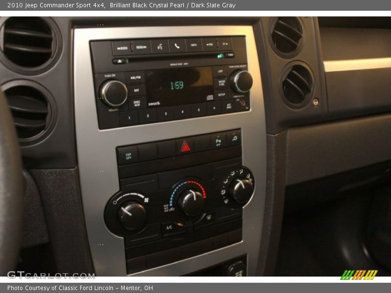 Brilliant Black Crystal Pearl / Dark Slate Gray 2010 Jeep Commander Sport 4x4