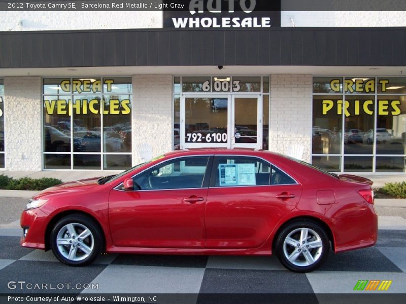 Barcelona Red Metallic / Light Gray 2012 Toyota Camry SE