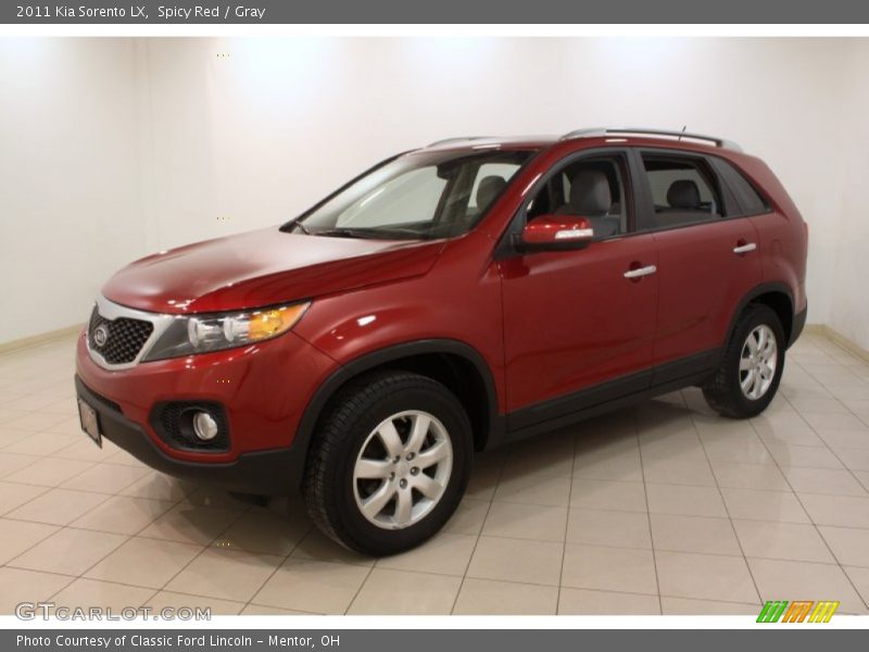 Spicy Red / Gray 2011 Kia Sorento LX