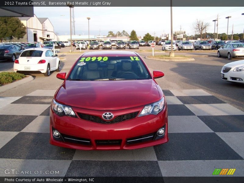 Barcelona Red Metallic / Light Gray 2012 Toyota Camry SE