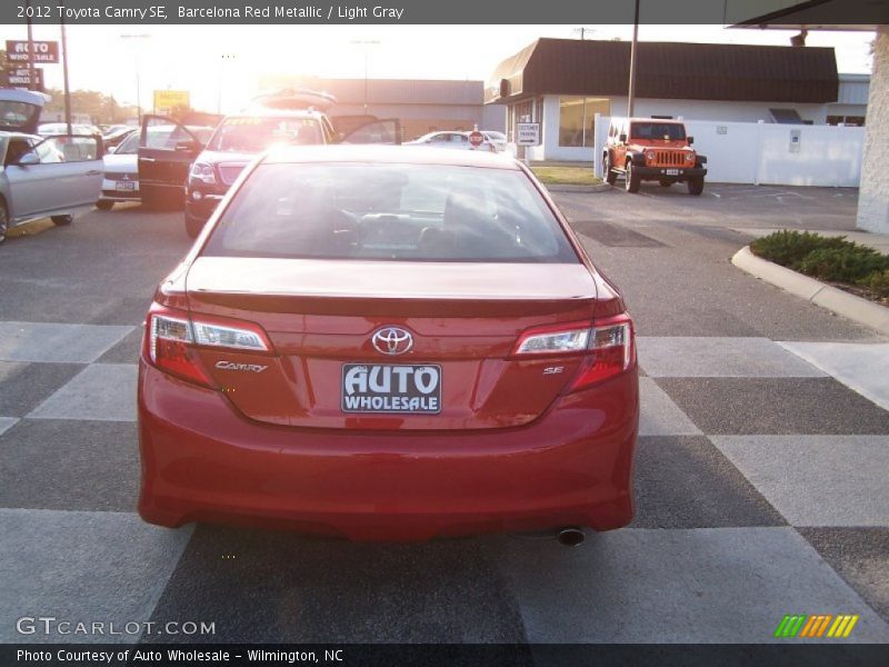 Barcelona Red Metallic / Light Gray 2012 Toyota Camry SE