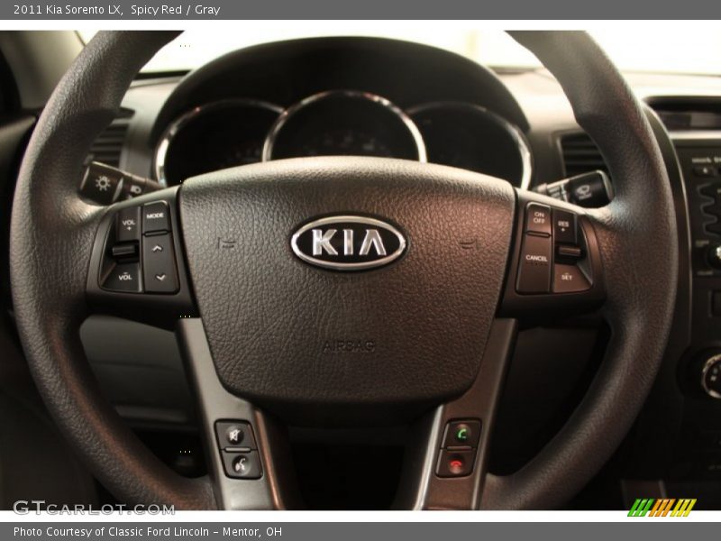 Spicy Red / Gray 2011 Kia Sorento LX
