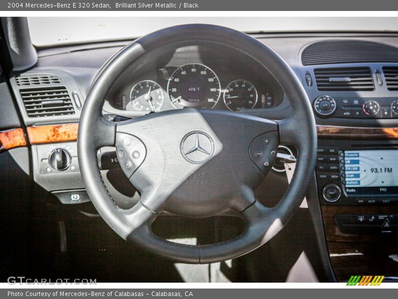 Brilliant Silver Metallic / Black 2004 Mercedes-Benz E 320 Sedan