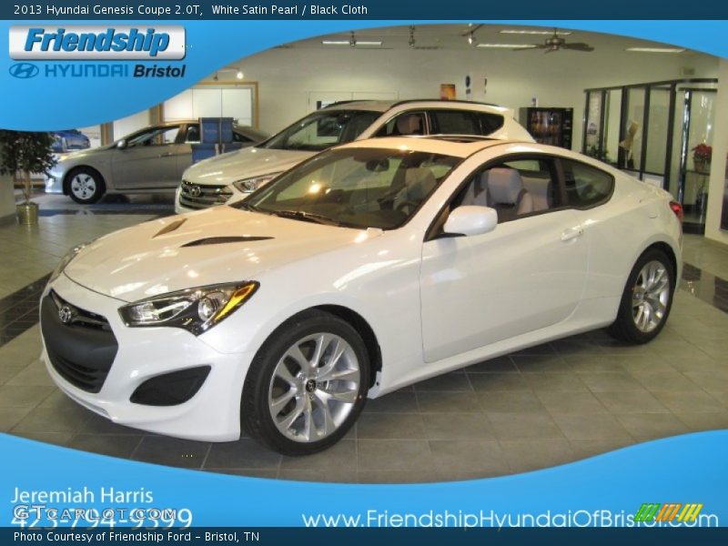 White Satin Pearl / Black Cloth 2013 Hyundai Genesis Coupe 2.0T
