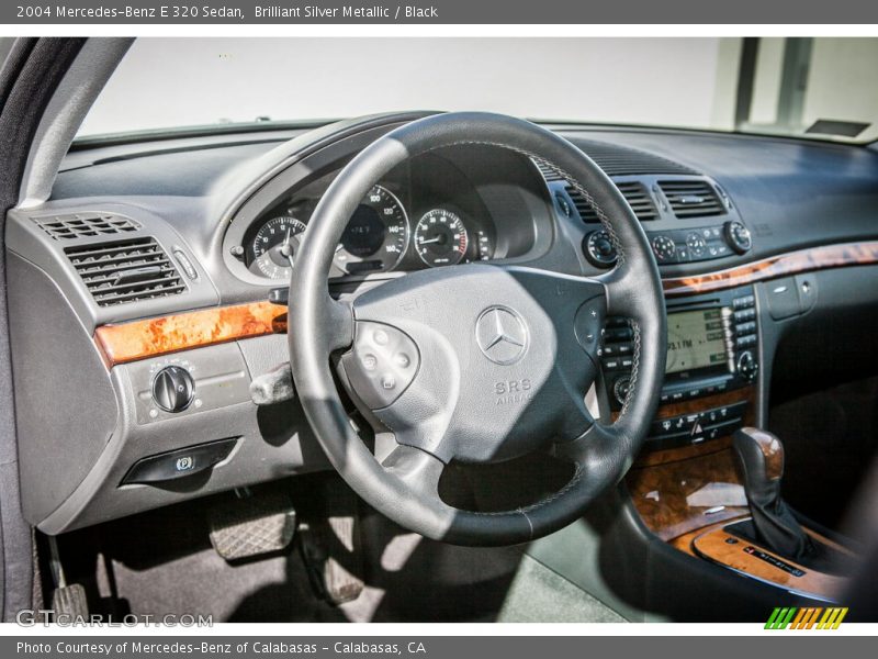 Brilliant Silver Metallic / Black 2004 Mercedes-Benz E 320 Sedan