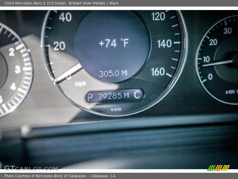 Brilliant Silver Metallic / Black 2004 Mercedes-Benz E 320 Sedan