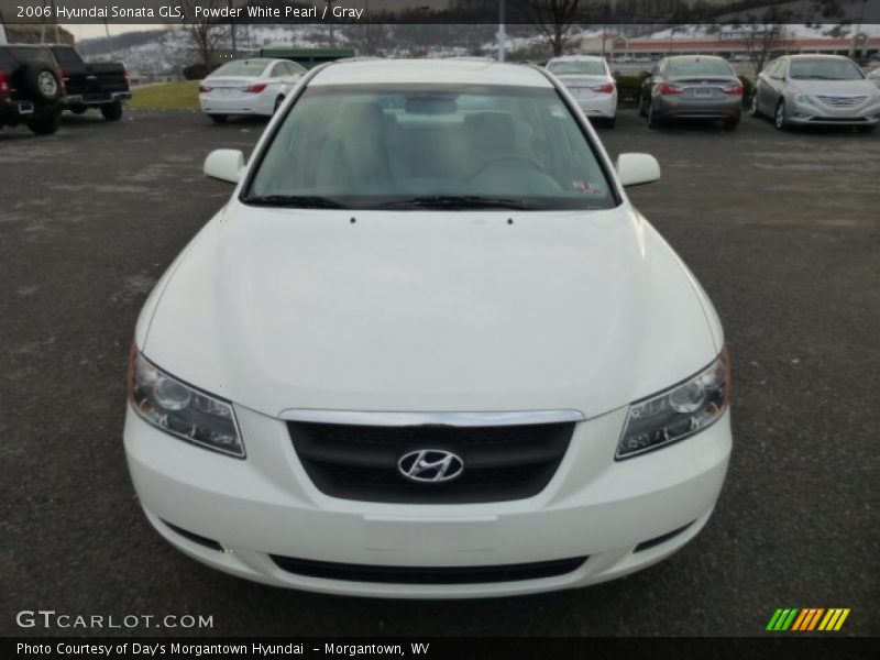 Powder White Pearl / Gray 2006 Hyundai Sonata GLS