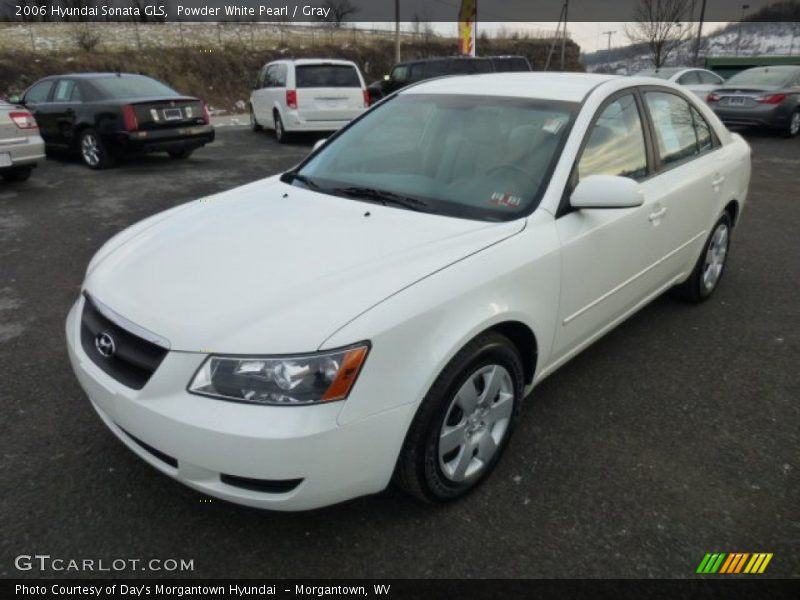 Powder White Pearl / Gray 2006 Hyundai Sonata GLS