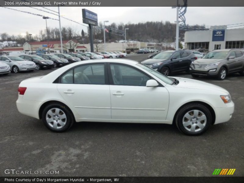 Powder White Pearl / Gray 2006 Hyundai Sonata GLS