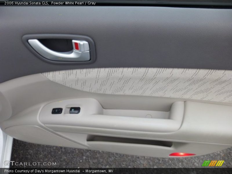Powder White Pearl / Gray 2006 Hyundai Sonata GLS