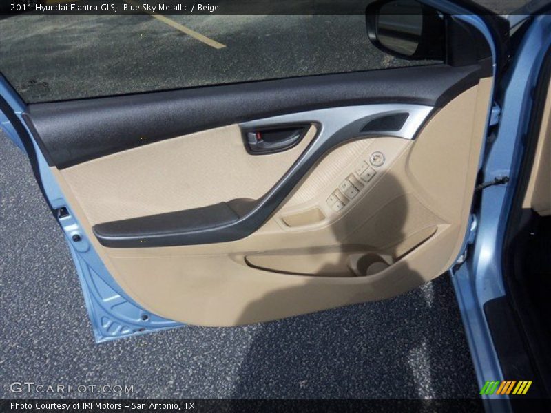 Blue Sky Metallic / Beige 2011 Hyundai Elantra GLS