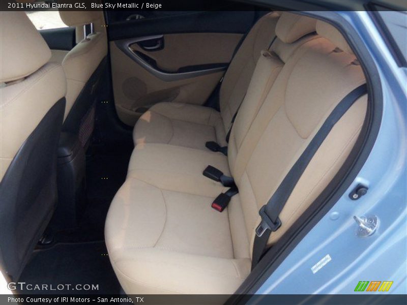 Blue Sky Metallic / Beige 2011 Hyundai Elantra GLS