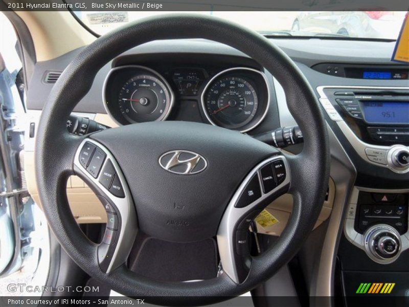 Blue Sky Metallic / Beige 2011 Hyundai Elantra GLS
