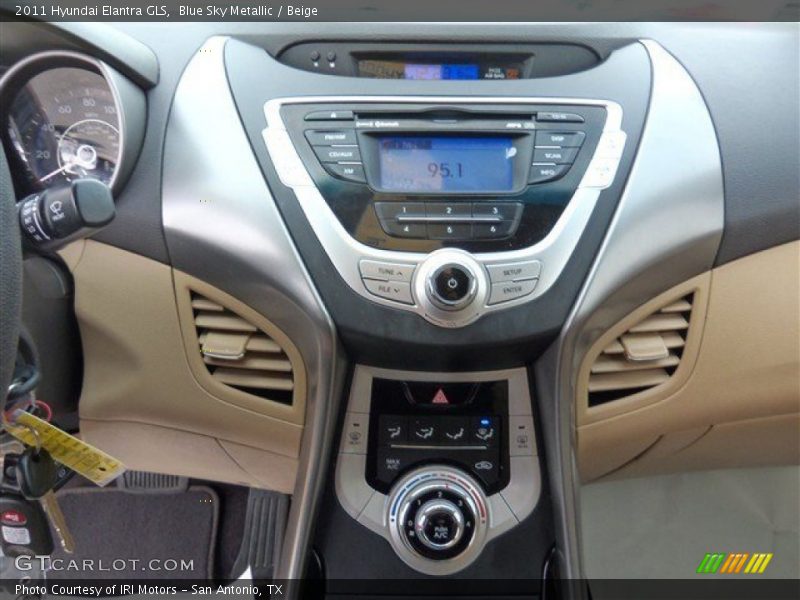 Blue Sky Metallic / Beige 2011 Hyundai Elantra GLS