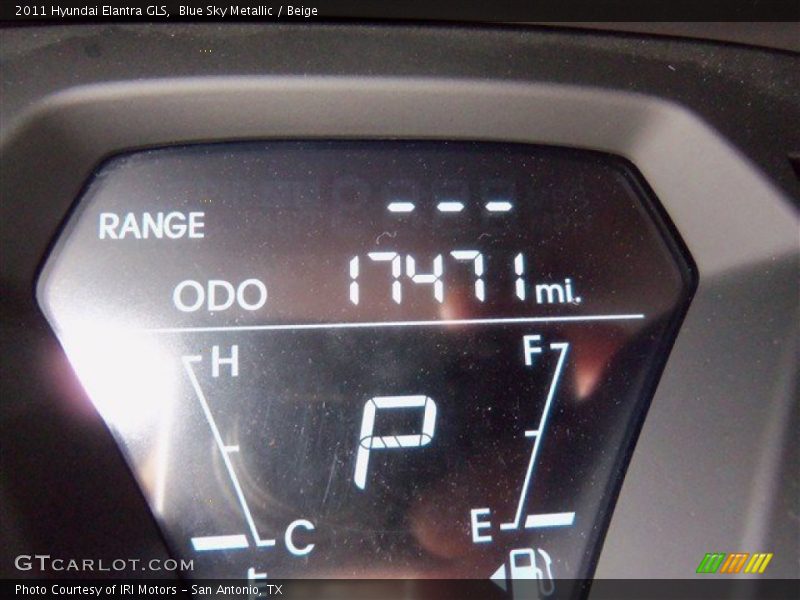 Blue Sky Metallic / Beige 2011 Hyundai Elantra GLS