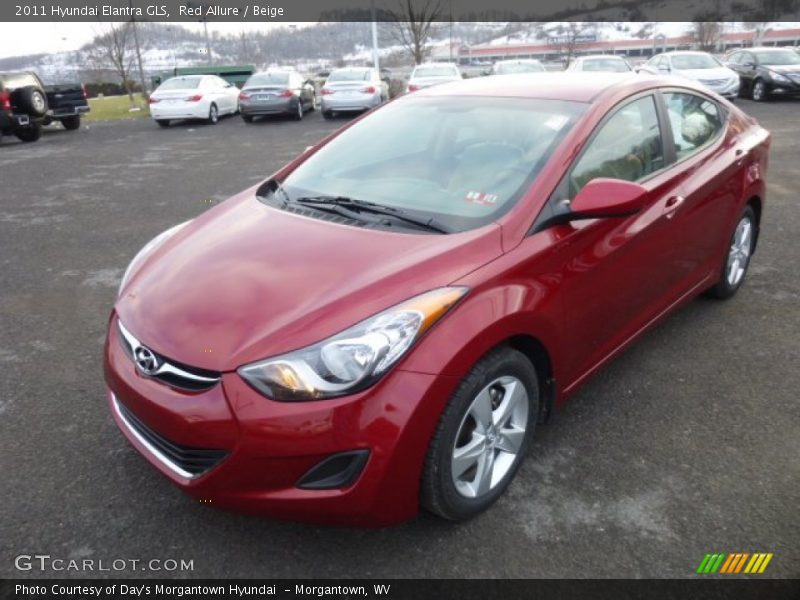 Red Allure / Beige 2011 Hyundai Elantra GLS
