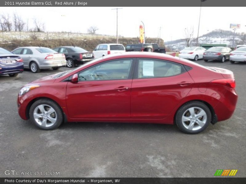 Red Allure / Beige 2011 Hyundai Elantra GLS